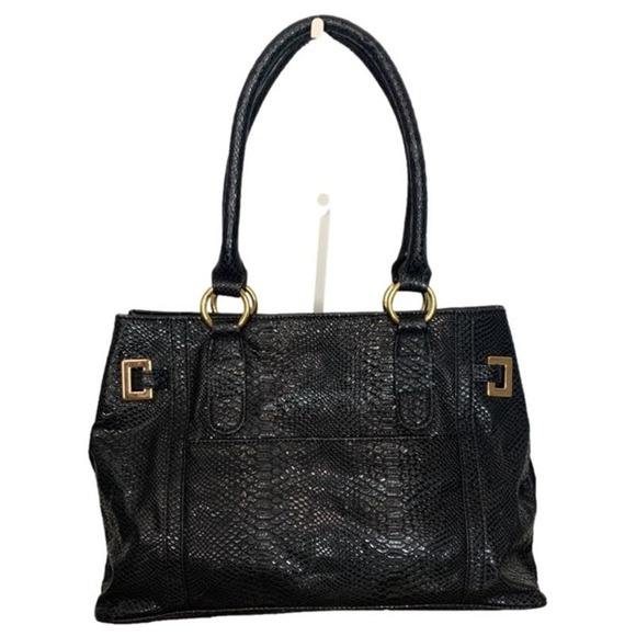 Gianni bini Black Animal Print Shoulder Bag Tote - Picture 3 of 8